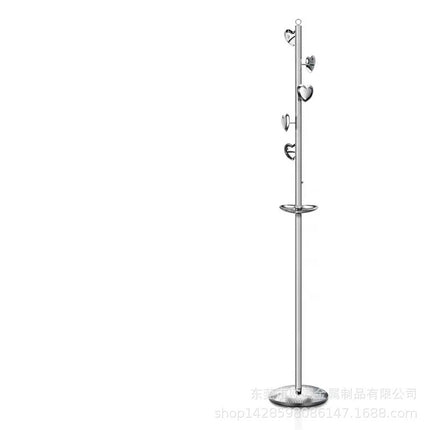 Modern 304 Stainless Steel Freestanding Coat Rack with Weighted Base for Indoor Use