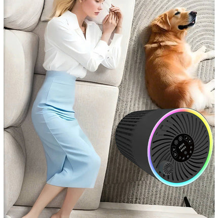 Portable Pet & Home Air Purifier with UV Sterilization, Activated Carbon Filter & Hair Removal