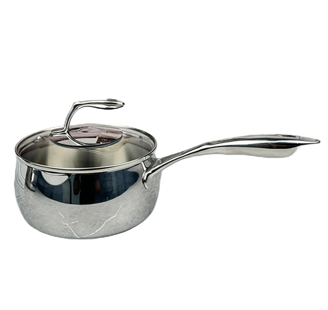 16cm or 18cm Stainless Steel Cooking Pot 2.3mm Thick Deep Saucepan for Milk Soup and Noodles