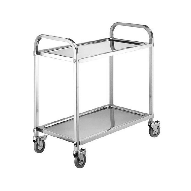 Heavy-Duty Stainless Steel Transport Cart for Kitchen and Dining