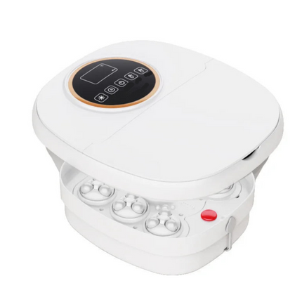 Foldable Heated Foot Spa Massager with Dual-Effect Massage Balls, Bubble Relaxation & LCD Display