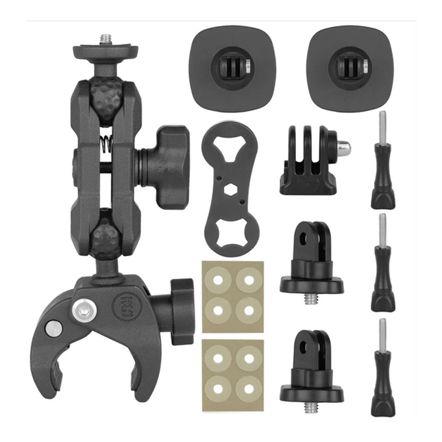 Helmet Clip Action Camera Mount for Motorcycles – Secure Hands-Free Riding Recorder Holder