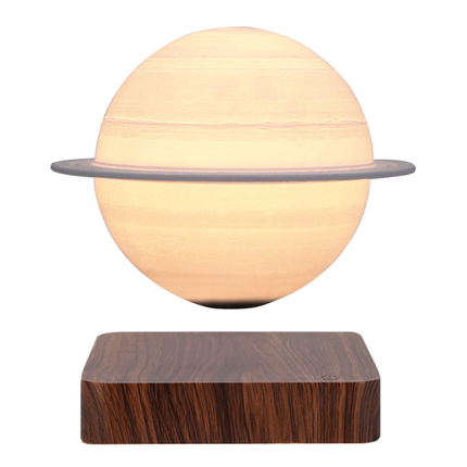 Magnetic Levitating Moon Light with 3 Adjustable Tones and Natural Wood Stand