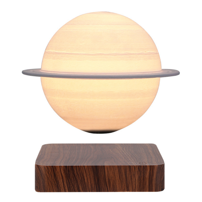 Magnetic Levitating Moon Light with 3 Adjustable Tones and Natural Wood Stand