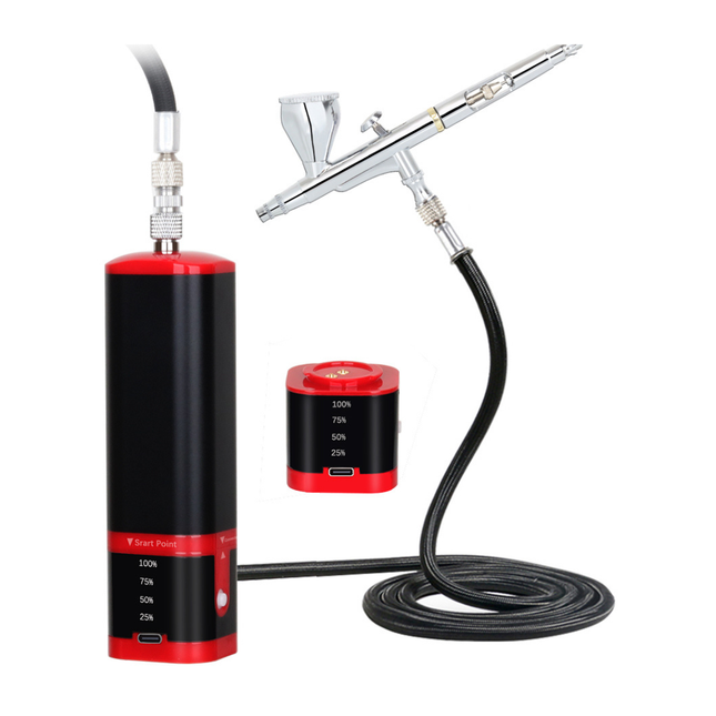 Portable Wireless Airbrush Kit with Rechargeable Compressor for Art Makeup Models and Crafts