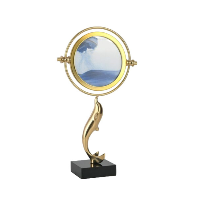 Decorative Angel Dolphin Crystal Ornament for Home and Office Display