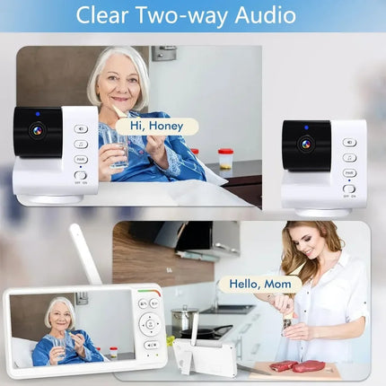 Smart Video Monitor 720P HD 7 Inch Screen WiFi App Control Night Vision Two Way Audio