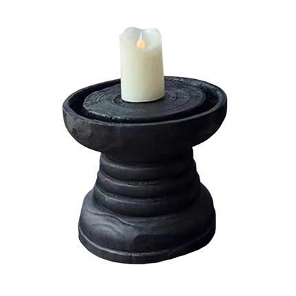 Rustic-Inspired Resin Candle Stand for Elegant Table and Interior Décor