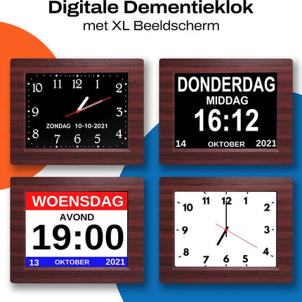 Smart 8” Wireless Digital Clock with Weather Info, Auto Date Setup & Remote Control