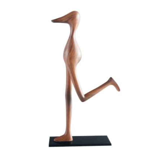 Modern Abstract Resin Decorative Sculpture Pointed Mouth Artistic Home Office Accent 33cm