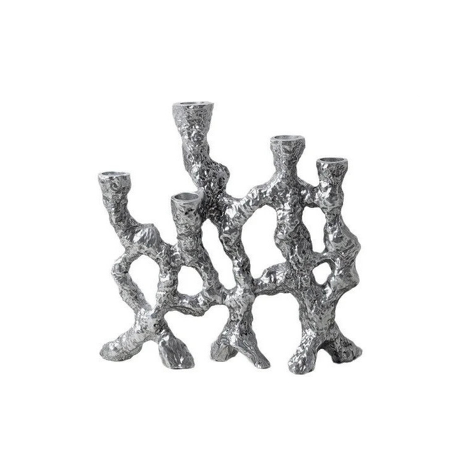 Contemporary Resin Taper Candle Stand – Artistic Home Accent for Table & Mantel Décor