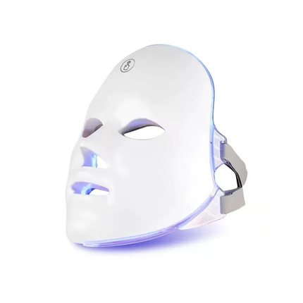 Rechargeable LED Facial Mask with 7 Light Relaxation Modes for Home Skincare