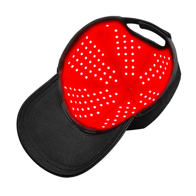 Portable LED Hair Growth Cap with 180 LEDs, Adjustable 10-30min Timer, Red Light Relaxation for Scalp Sootheth