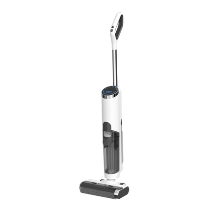 Cordless Floor Washer & Vacuum with Voice Alerts, Digital Screen, and Self-Cleaning Roller