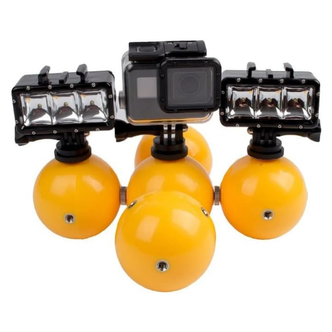 Floating Camera Safety Balls (5-Pack) for Diving, Snorkeling & Water Activities – High-Visibility, Impact-Resistant