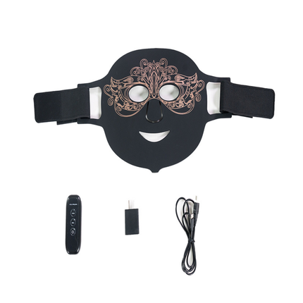 Cordless Silicone LED Light Relaxation Mask for Face and Neck Rechargeable Skin Care Device
