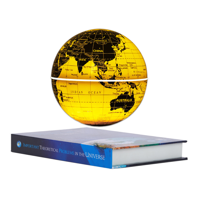 Magnetic Levitating World Globe with LED Light & Book Style Stand – Modern Home & Office Display