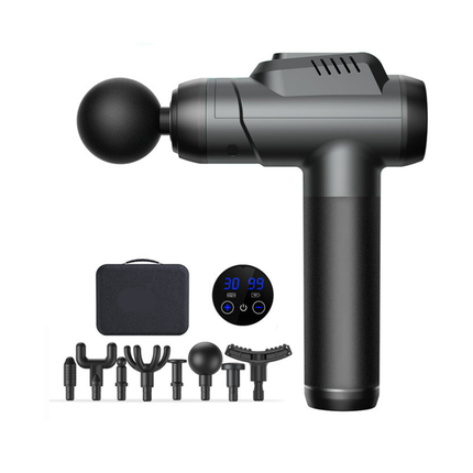 Rechargeable Handheld Massage Device with 8 Massage Heads and Adjustable Speeds