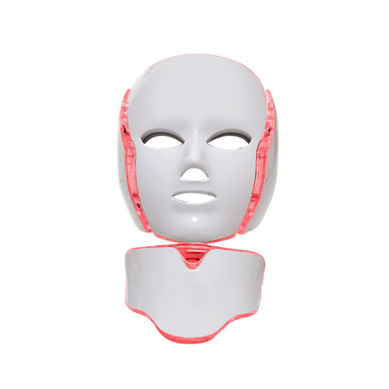 LED Face and Neck Rejuvenation Mask with 7 Light Relaxation Modes and Microcurrent Heads