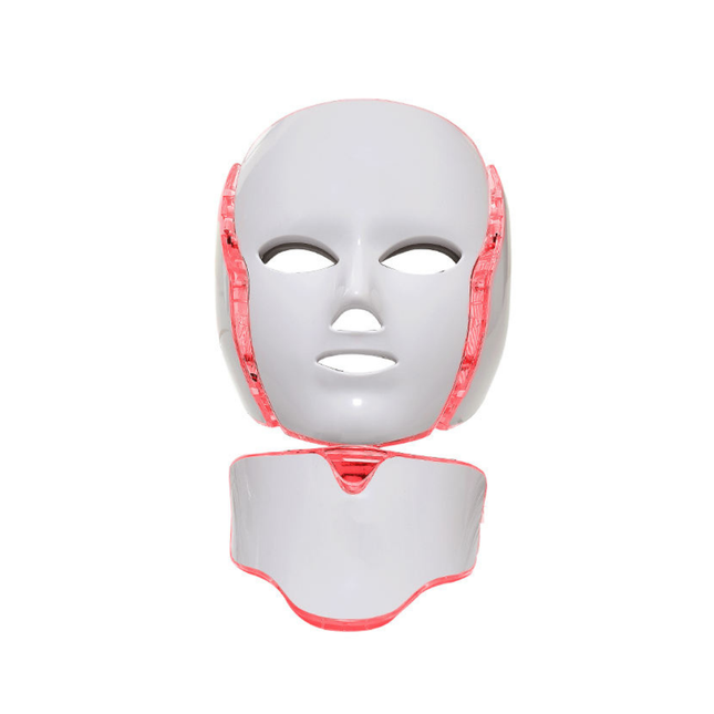 LED Face and Neck Rejuvenation Mask with 7 Light Relaxation Modes and Microcurrent Heads