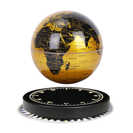 14cm Floating World Globe with Magnetic Suspension & LED Display Stand