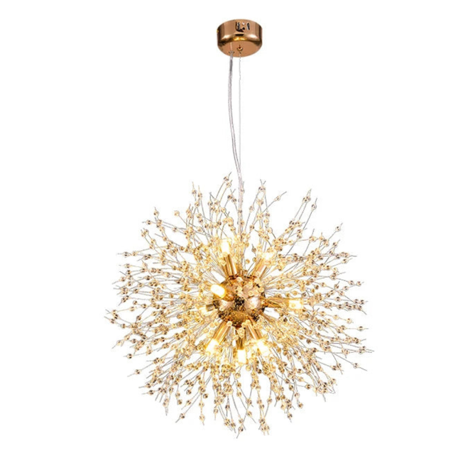 Star Shaped LED Pendant Light  Modern Crystal Fireball Design for Home and Restaurant