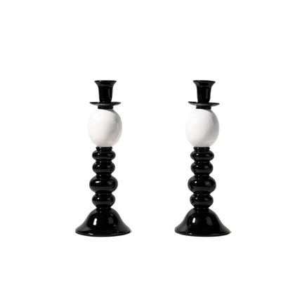 Monochrome Artistic Resin Candle Holder for Modern Home Styling