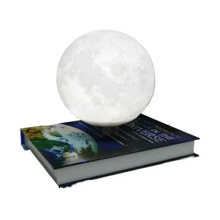 Magnetic Floating Moon Light with Elegant Book Base – Cordless LED Decor Lamp