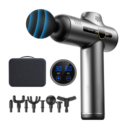 Portable Deep Tissue Massage Gun, 99 Speed Levels, 8 Head Attachments