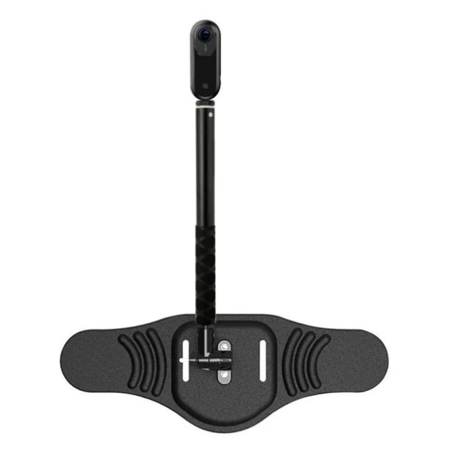 Action Camera Body Strap Harness with 1.1m Telescopic Extension Pole for Adventure Filming