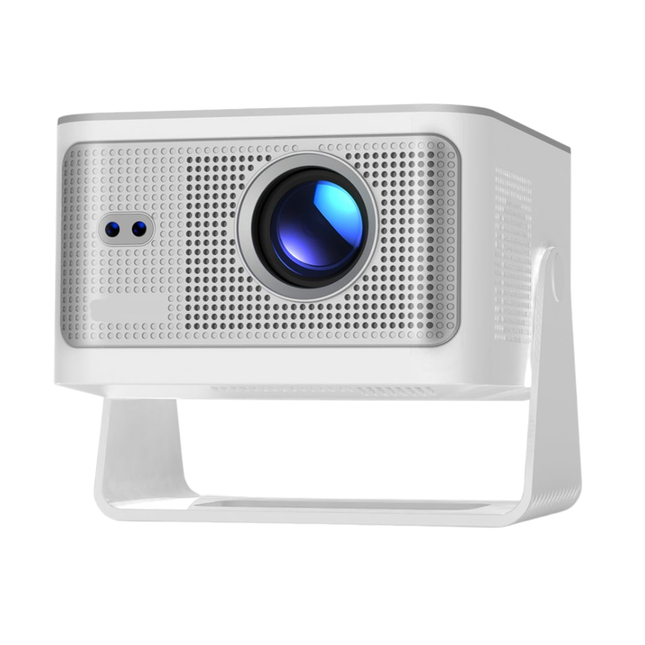 Wireless Smart Projector 8K Playback Auto Screen Detection Android 14 White