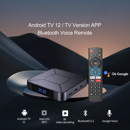 I96 Android 12 Smart TV Box 4K Media Box WiFi 6 Dual Band BT 5.0