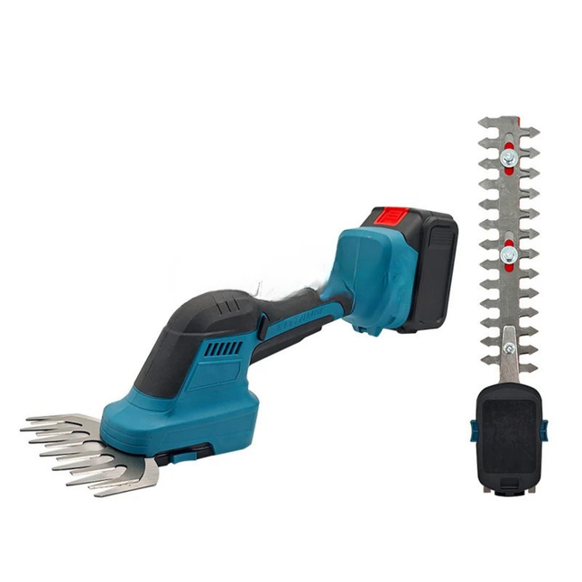 Portable Battery Powered Hedge Trimmer with 22 Inch Cutting Blade