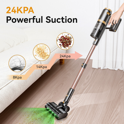 Portable Cordless Handheld Vacuum Cleaner with 0.6L Dust Capacity and Floor Brush