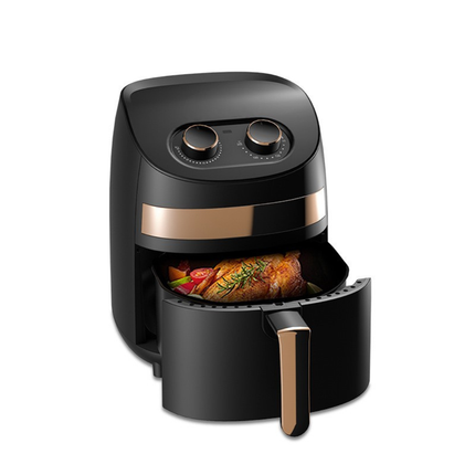 5L Air Fryer with Manual Dial Control 1000W Countertop Kitchen Appliance