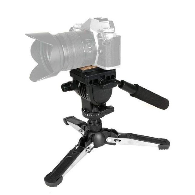 160cm Aluminum Camera Monopod with Fluid Pan Head and Quick-Release Plate – 2-in-1 Tripod Base