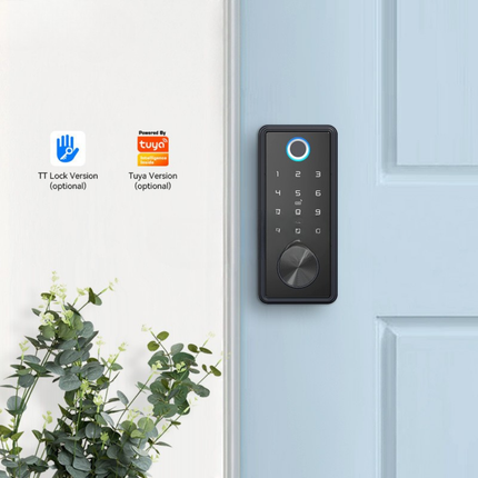 Electronic Fingerprint Door Lock with App Control, RFID Card, Password and Key Access