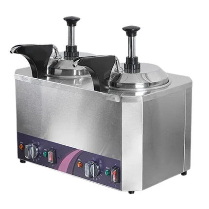 Dual Heated Condiment Dispenser Pump for Professional Food Service Use