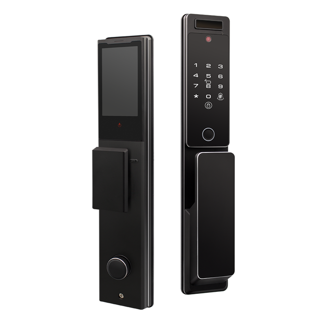 Smart Door Lock with 3D Face Recognition Fingerprint Password and Key Access