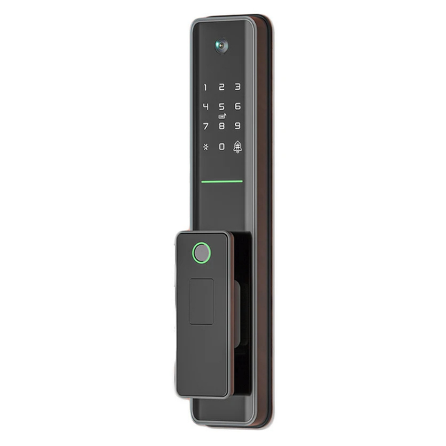 WiFi Smart Door Lock with Camera, Fingerprint, Password & Card Access, Aluminium Alloy Build