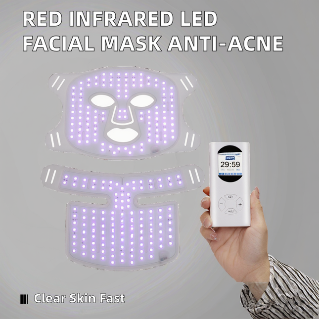 Cordless Silicone LED Face Mask for Personal Care and Relaxation Beauty Light Therapy Style Device