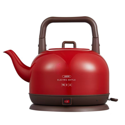 Compact Electric Glass Kettle Mini with Stainless Steel Body and Long Spout Design