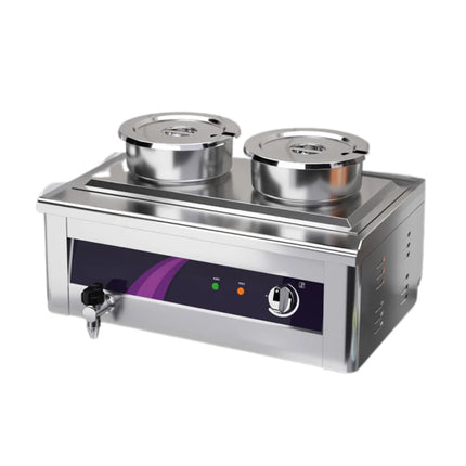 Commercial Electric Soup Bain Marie with Dual Pots and Precision Heat Control