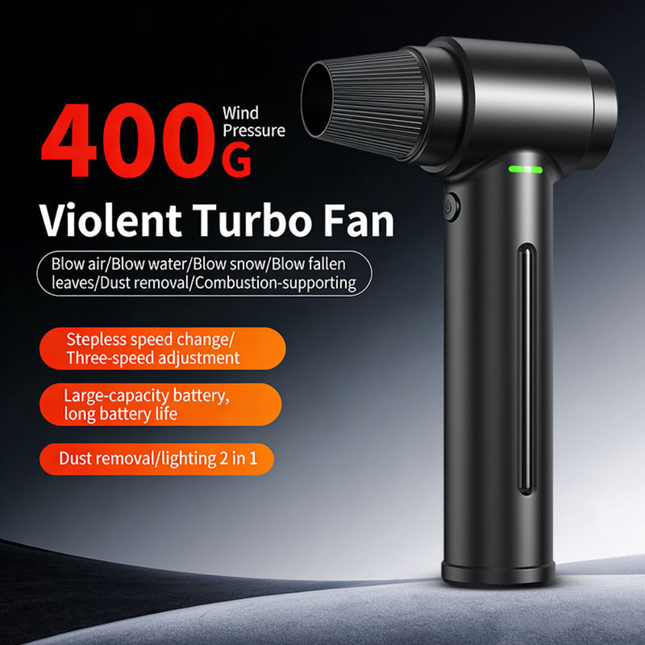 Portable 2-in-1 Rechargeable Handheld Fan 3 Battery 2000mAh Strong Airflow Type-C Charging