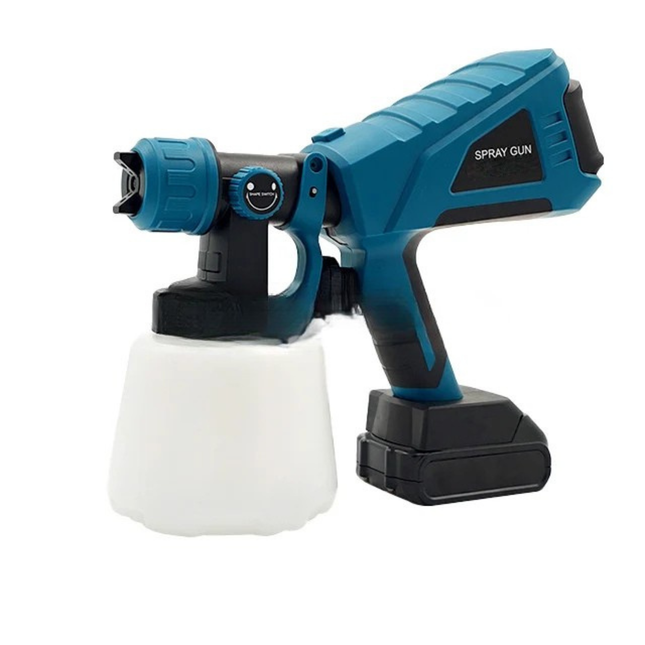 Portable Battery Powered Electric Spray Gun 300 PSI with 1.3mm Nozzle and 9oz Cup