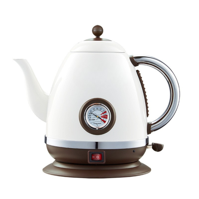Household 1.5L Electric Kettle Stainless Steel with Thermometer and Insulated Handle Design
