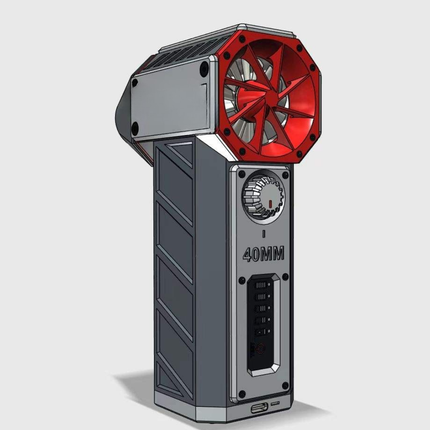 Compact Mini Duct Fan 500G Thrust USB Rechargeable High Speed Air Blower for Keyboard & Electronics Cleaning