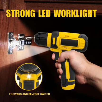Compact 8V Cordless Drill Driver with Metal Gears, 15Nm Torque, 0–600RPM for DIY & Woodwork
