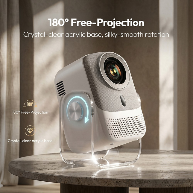 1080P Smart Projector with Auto Focus, Android 9.0, Dual WiFi and 350 ANSI for Home Cinema
