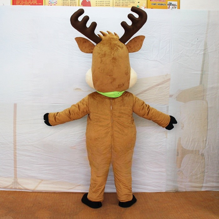 Adult Christmas Animal Mascot Costume with Cooling Fan Unisex Party Character Outfit